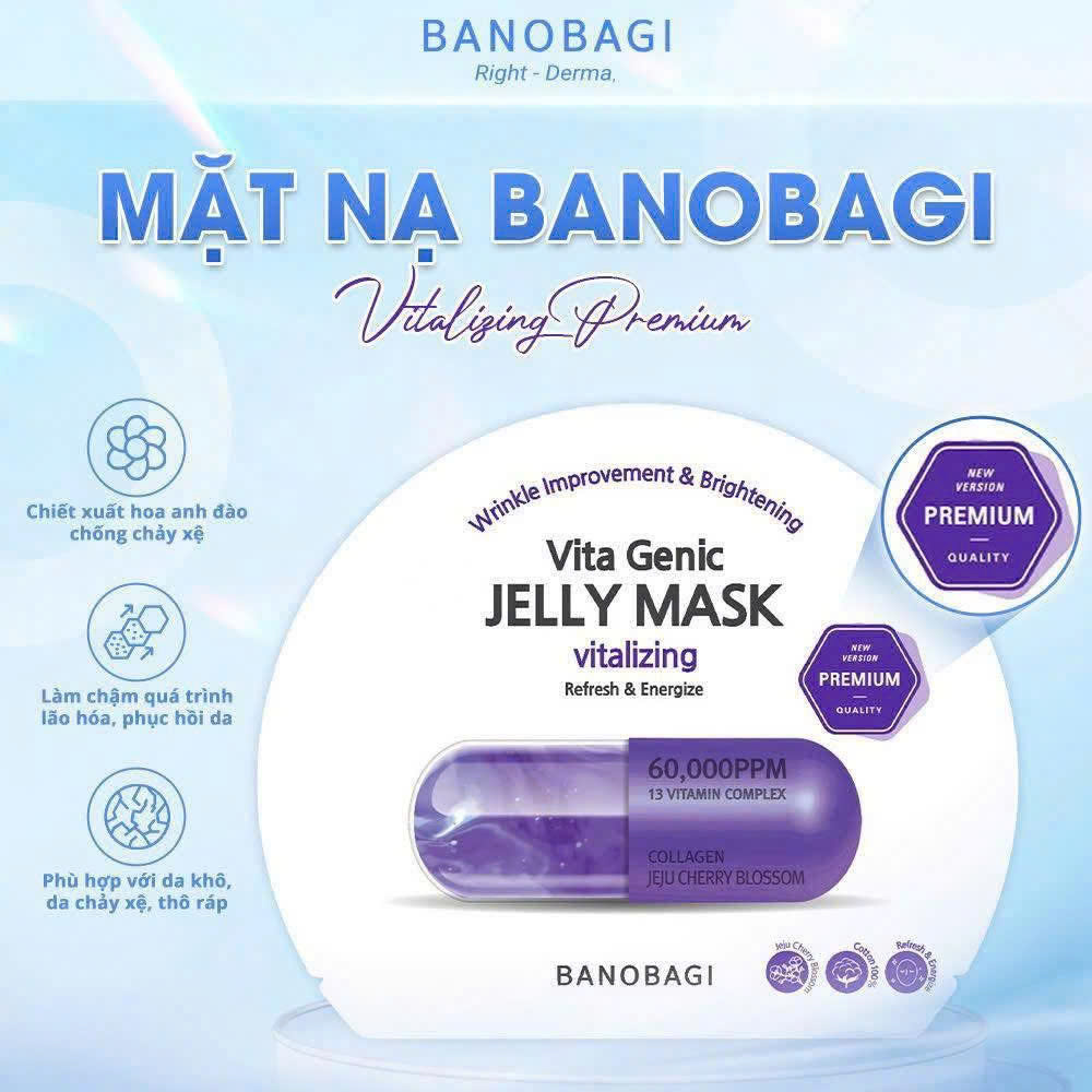 Miếng Mặt N.ạ Giấy Banobagi Mask Super Collagen Stem Cell Vitamin