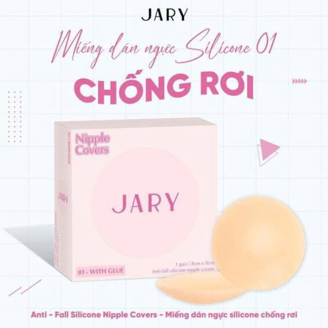 13.11-17.1. Hộp 2 Miếng dán ngực silicone Jary Nipple Covers #01 Chống rớt