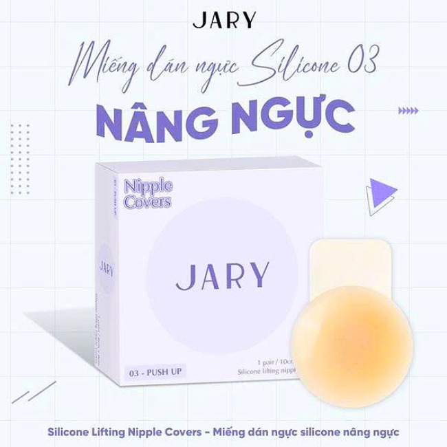 17.1 Hộp 2 Miếng dán ngực silicone Jary Nipple Covers #03 Nâng ngực