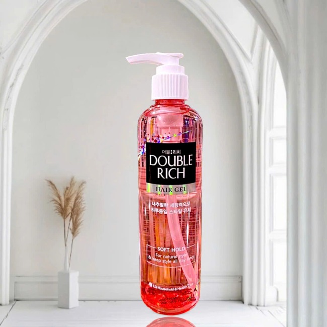 B4. Gel tạo kiểu tóc giữ nếp tự nhiên Double Rich (Gel vuốt tóc cứng, mềm) 250ml