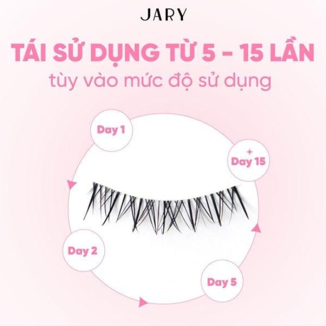 14.5 Lông mi gân trong Jary Full Strip Lashes 5 hàng (có sẵn keo)