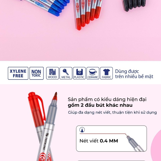 Bút lông dầu Thiên Long PM04