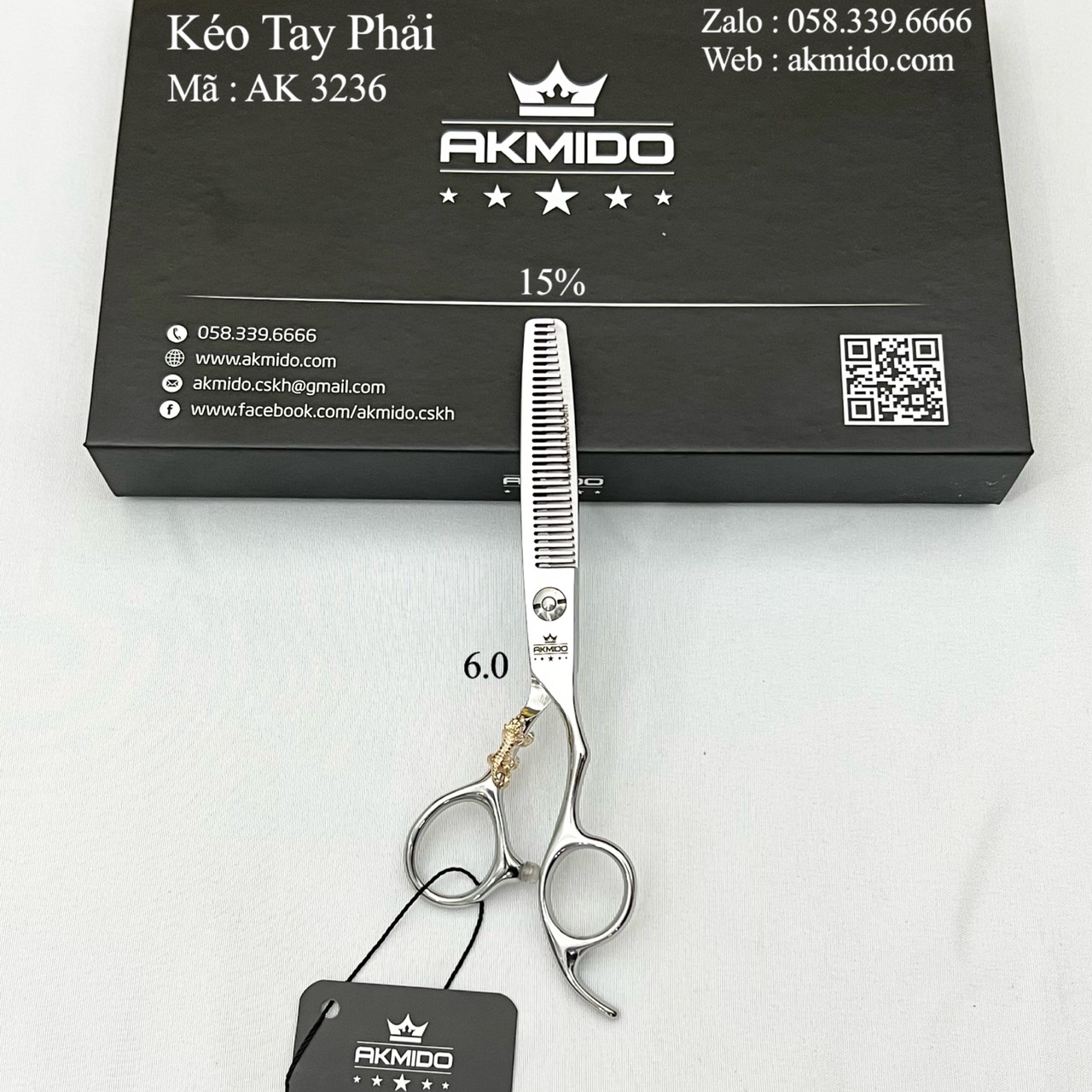 Kéo Cắt Tóc AKMIDO AK 3236