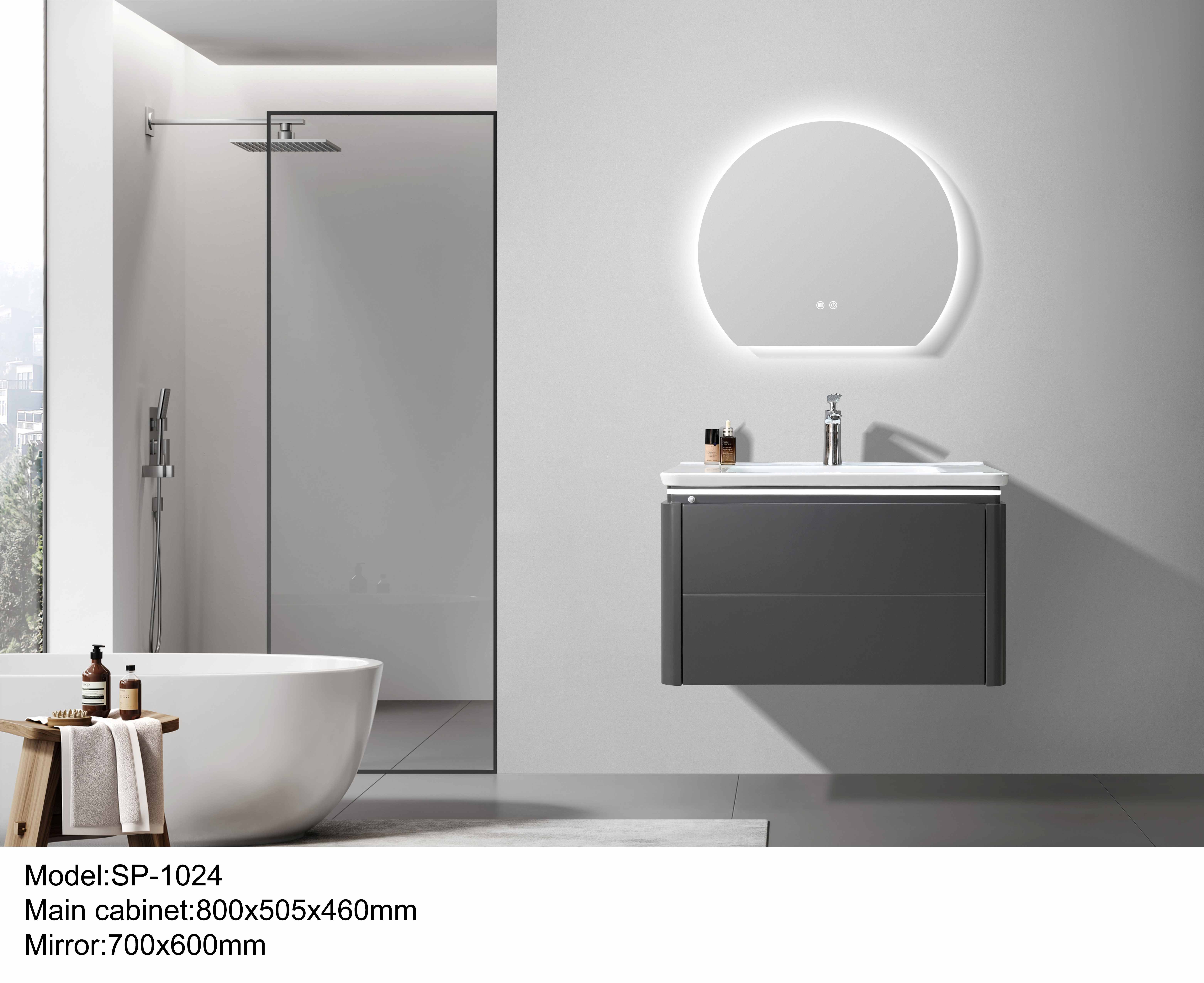 SP-1024 Bộ tủ phòng tắm nhựa PVC cao cấp đèn cảm ứng SELTA