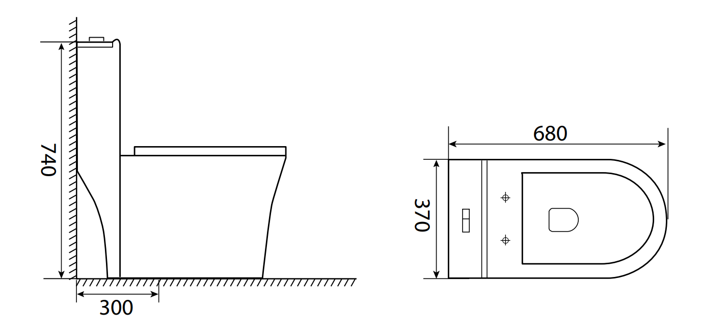 ST-116 Bồn cầu SELTA liền khối