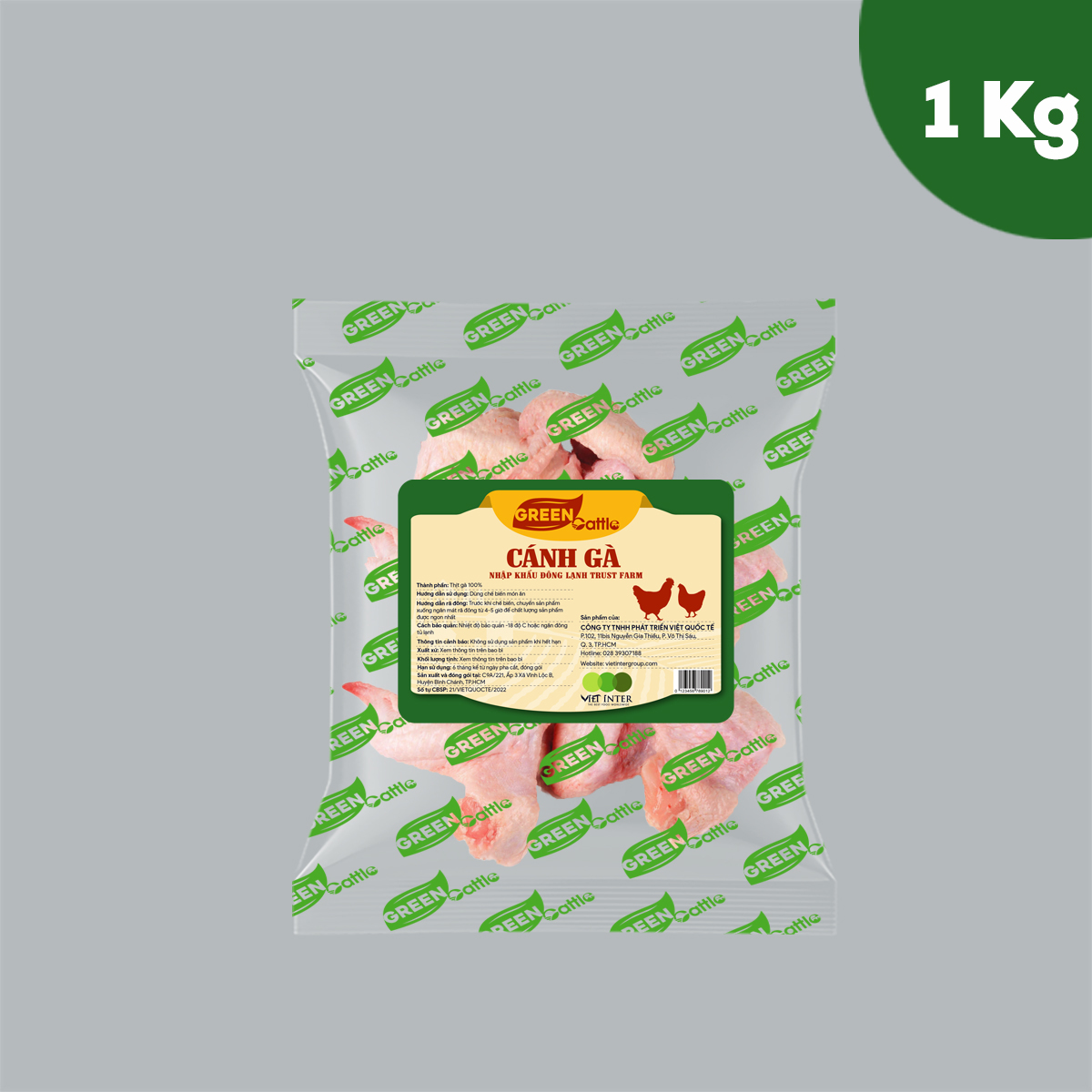 Cánh gà nhập khẩu đông lạnh Green Cattle