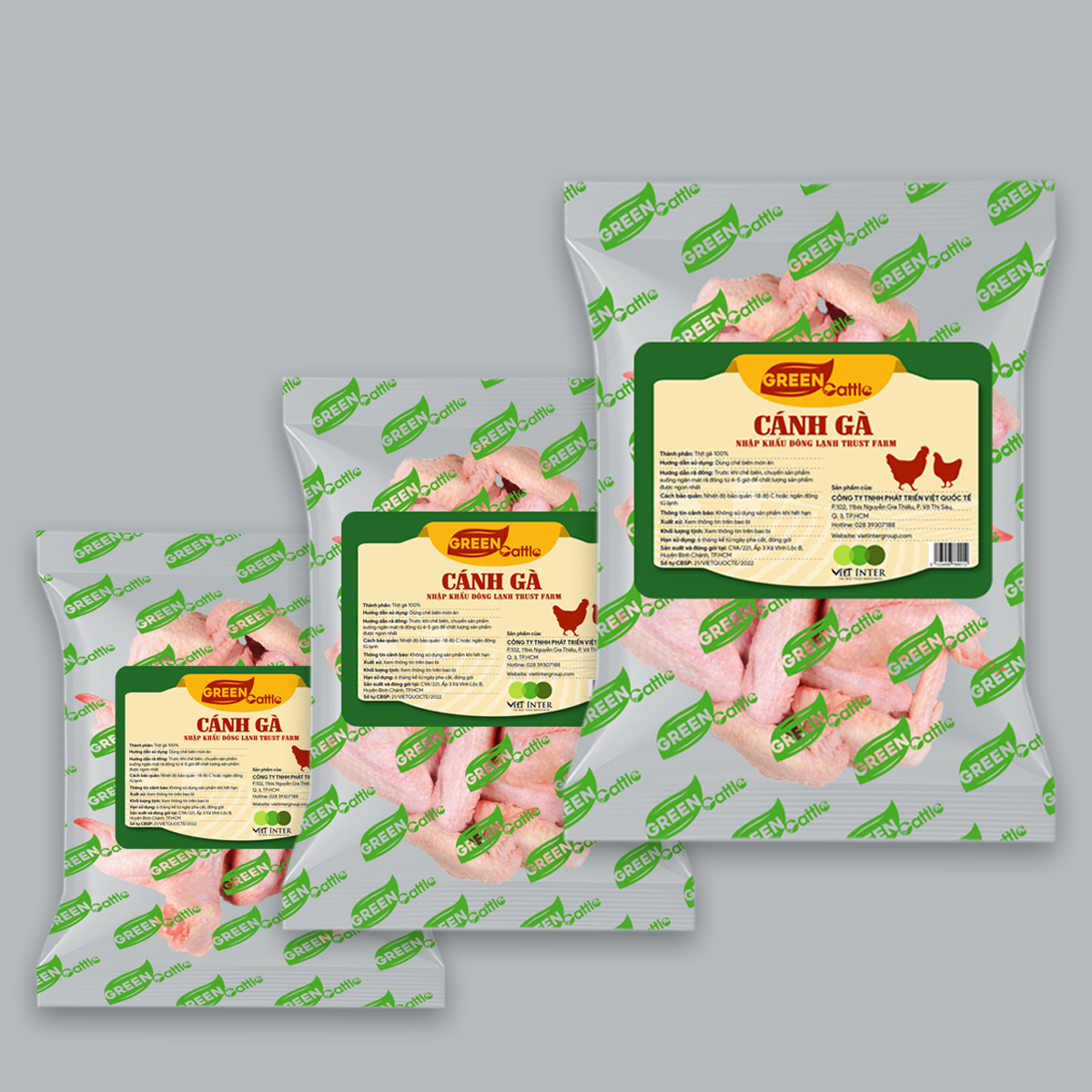 Cánh gà nhập khẩu đông lạnh Green Cattle