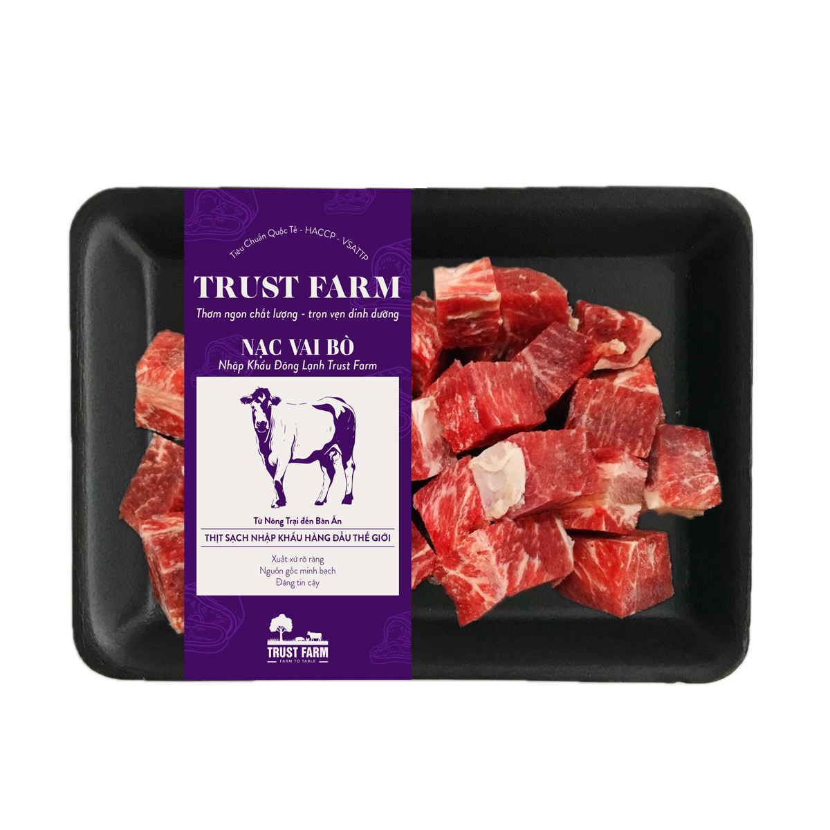 Nạc vai bò nhập khẩu đông lạnh Trust Farm (khay 300g) – Úc