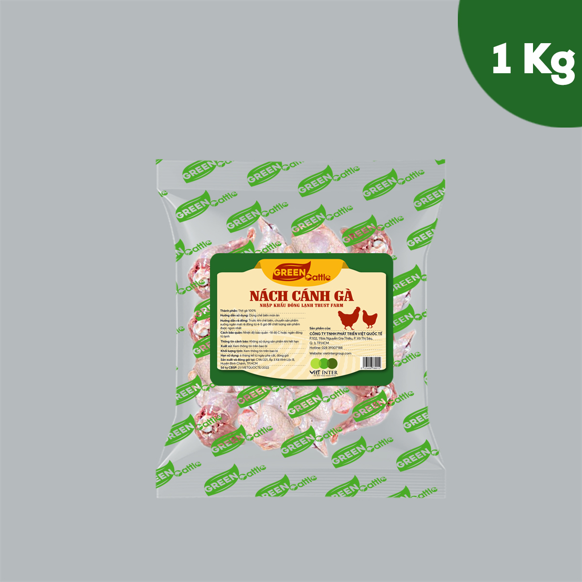 Nách cánh gà nhập khẩu đông lạnh Green Cattle (túi 1kg - 3kg - 5kg) - Brazil