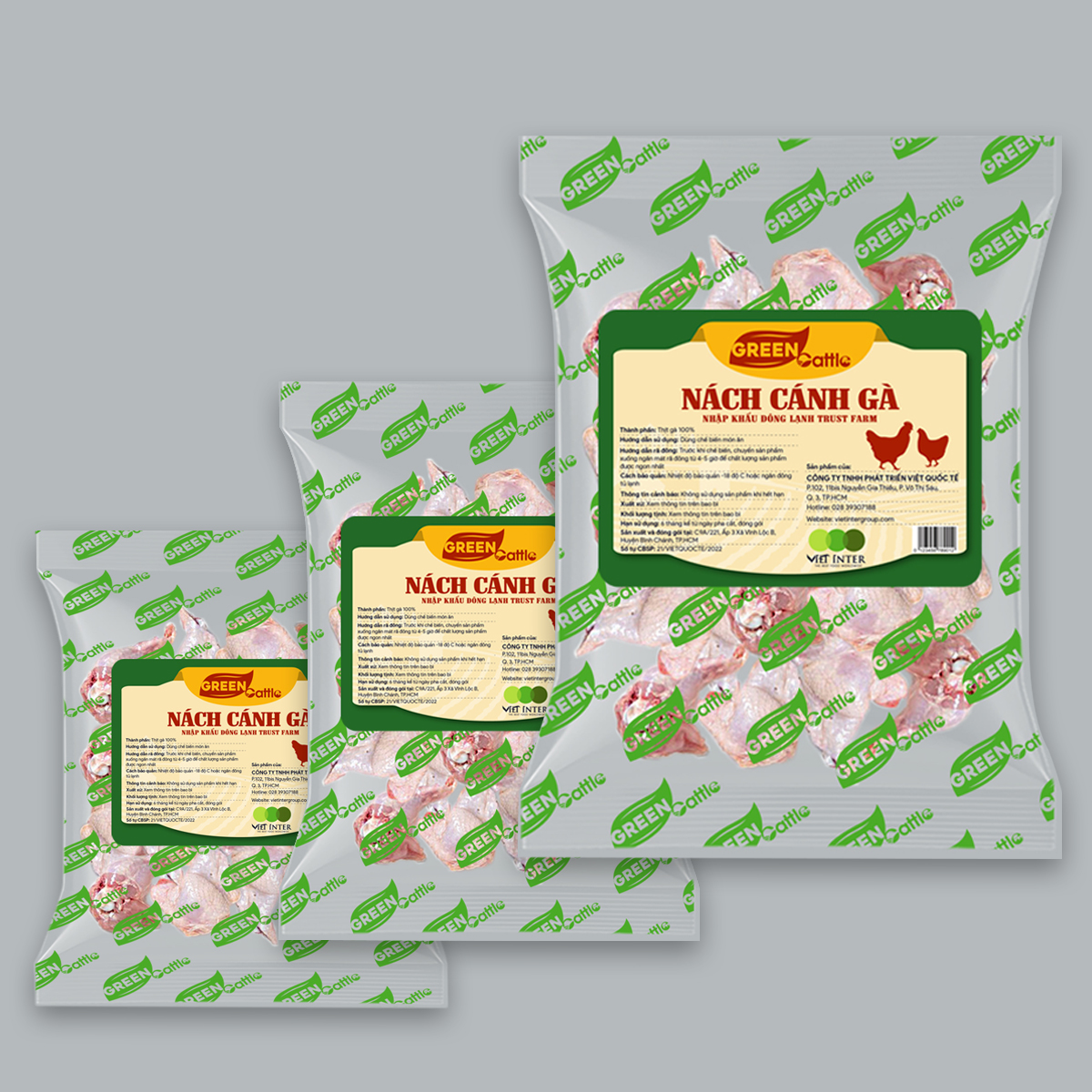 Nách cánh gà nhập khẩu đông lạnh Green Cattle (túi 1kg - 3kg - 5kg) - Brazil