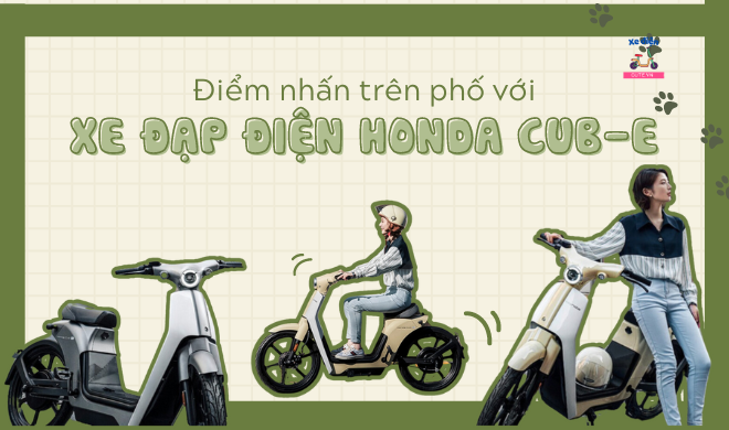 Điểm nhấn trên phố với xe đạp điện Honda Cub-E