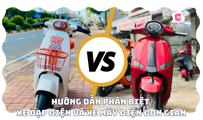 Hướng dẫn phân biệt xe đạp điện và xe máy điện đơn giản