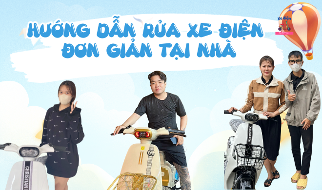 Hướng dẫn rửa xe điện đơn giản tại nhà