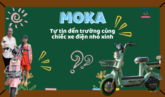 Moka - Tự tin đến trường cùng chiếc xe điện nhỏ xinh