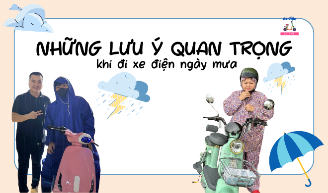 Những lưu ý quan trọng khi đi xe điện ngày mưa
