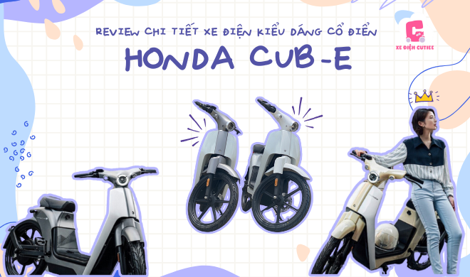 Review chi tiết xe điện kiểu dáng cổ điển Honda Cub-E