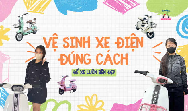 Vệ sinh xe điện đúng cách để xe luôn bền đẹp