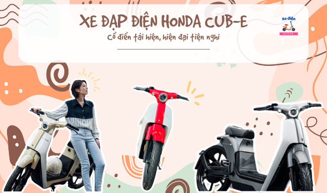 Xe đạp điện Honda Cub-E - Cổ điển tái hiện, hiện đại tiện nghi