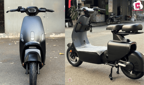 Mẫu xe đạp điện màu đen V1 Plus 