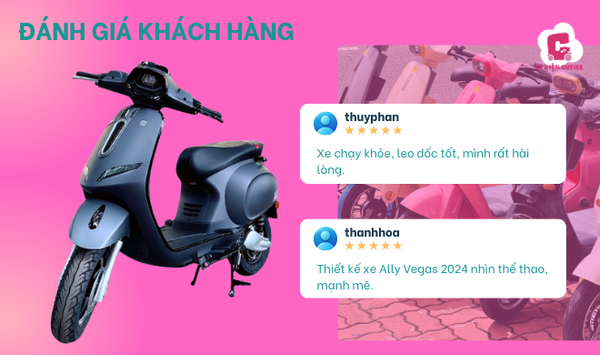 Một số đánh giá thực tế của khách hàng về xe máy điện Ally Vegas 2024 