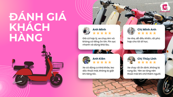 Các đánh giá của khách hàng về sản phẩm tại Xe Điện Cute