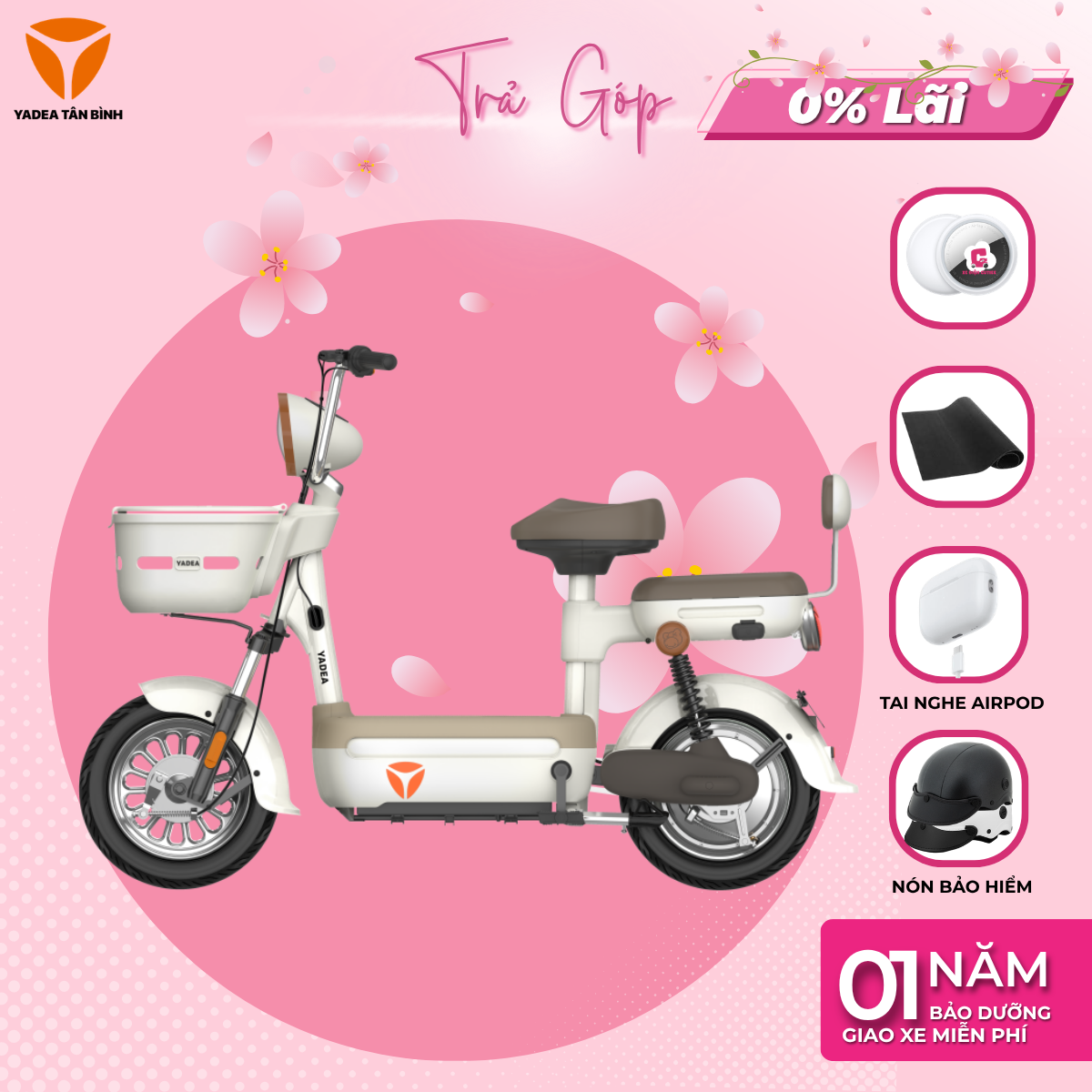 Xe Máy Điện YADEA IFUN - 45KM 1 Lần Sạc