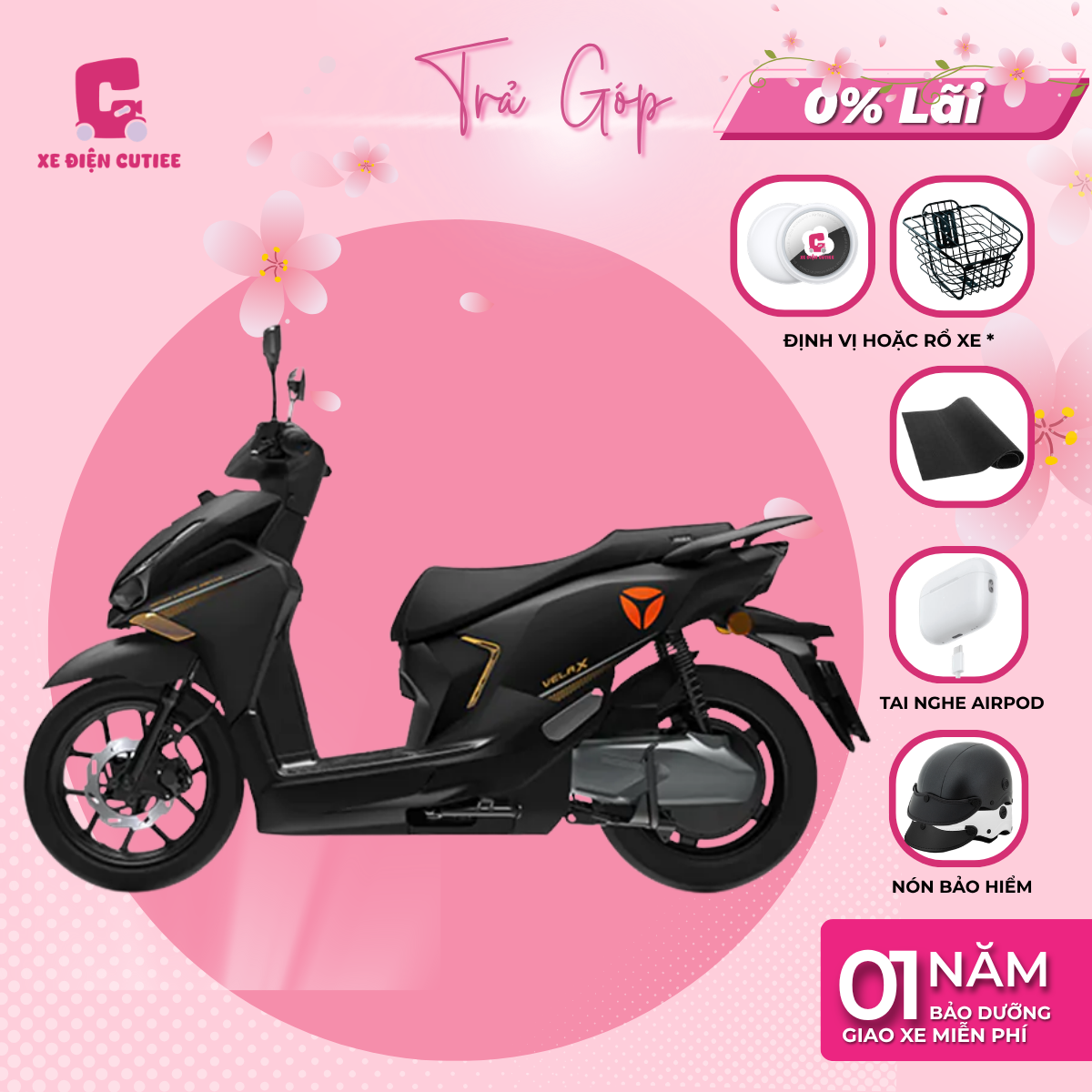 Xe Máy Điện YADEA VELAX - 80KM 1 Lần Sạc