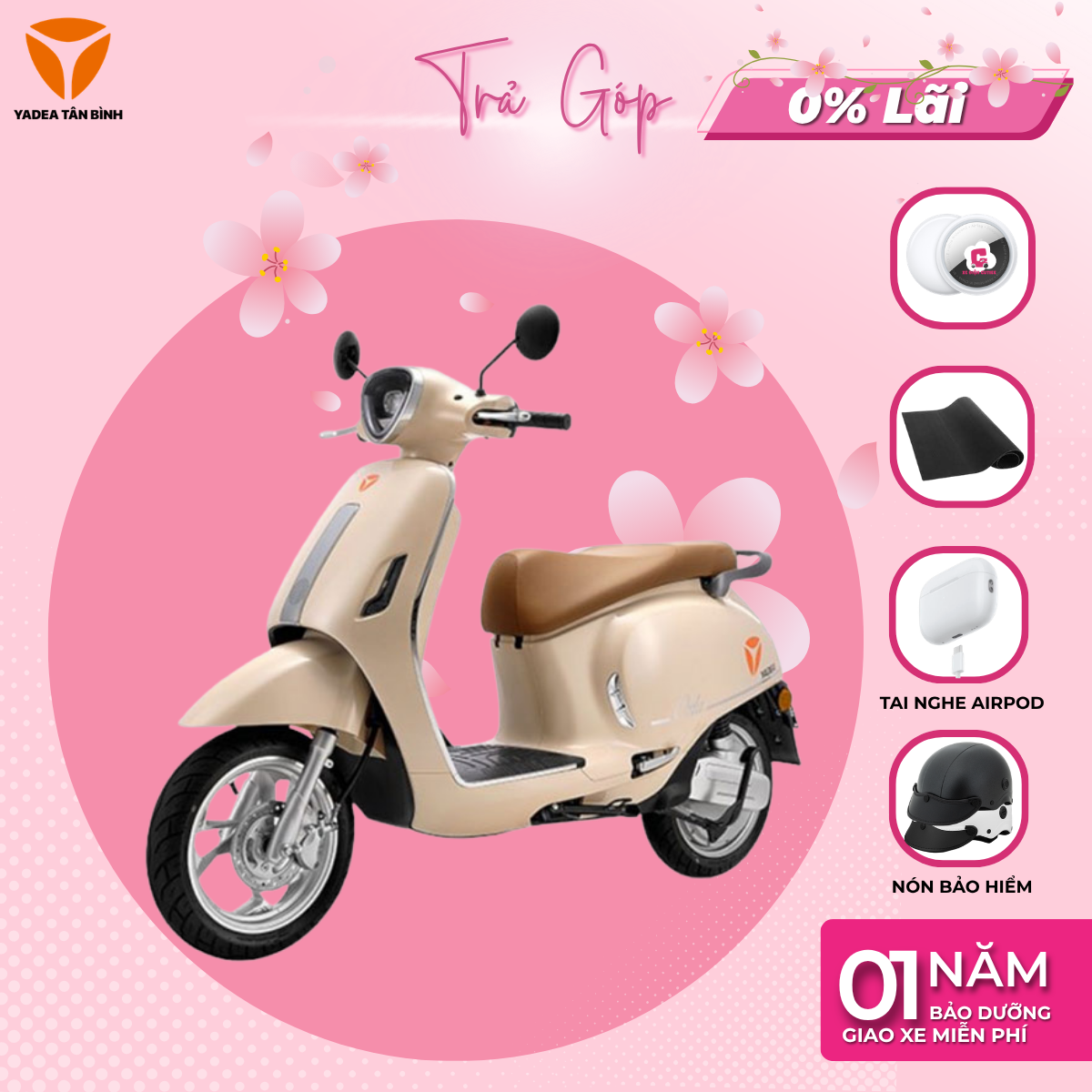 Xe Máy Điện YADEA ORLA - 65KM 1 Lần Sạc