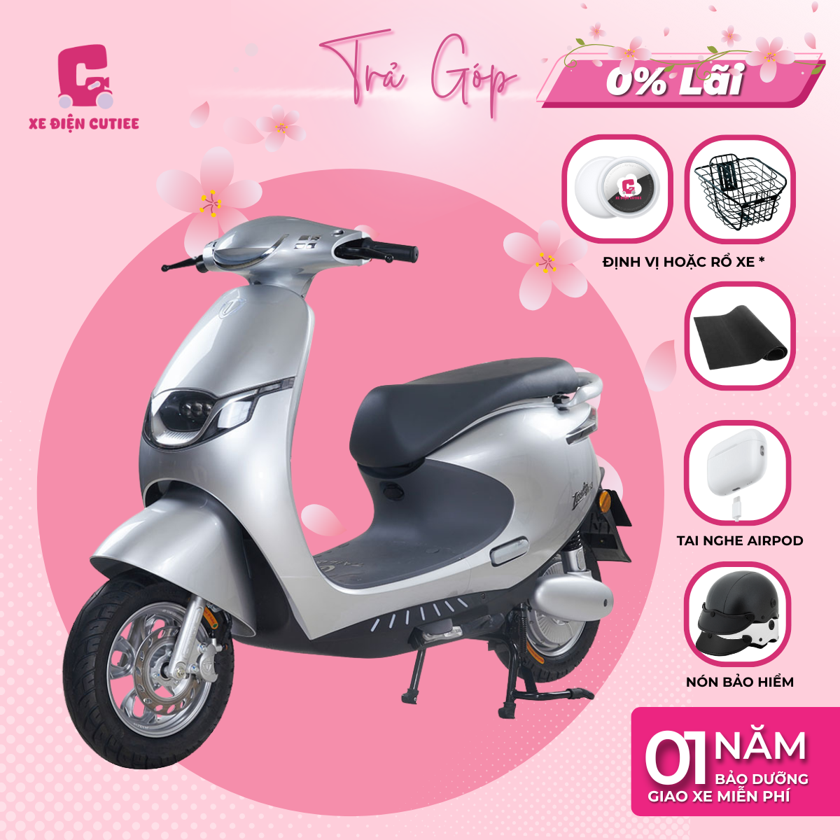 Xe Máy Điện Tailg Venus R53 6 Ắc Quy 23A 100km/1 Lần Sạc