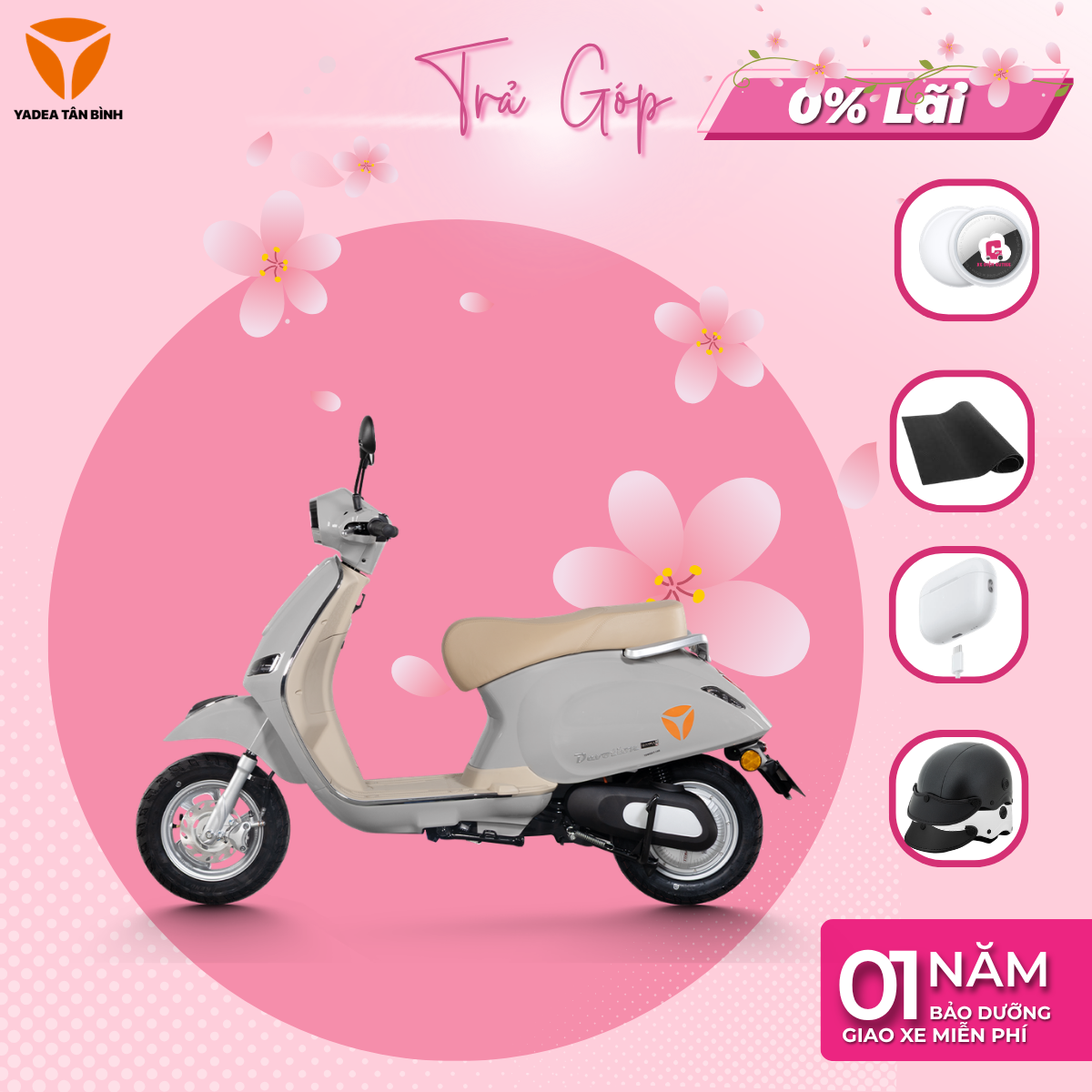 Xe Máy Điện YADEA ODORA - 85KM 1 Lần Sạc
