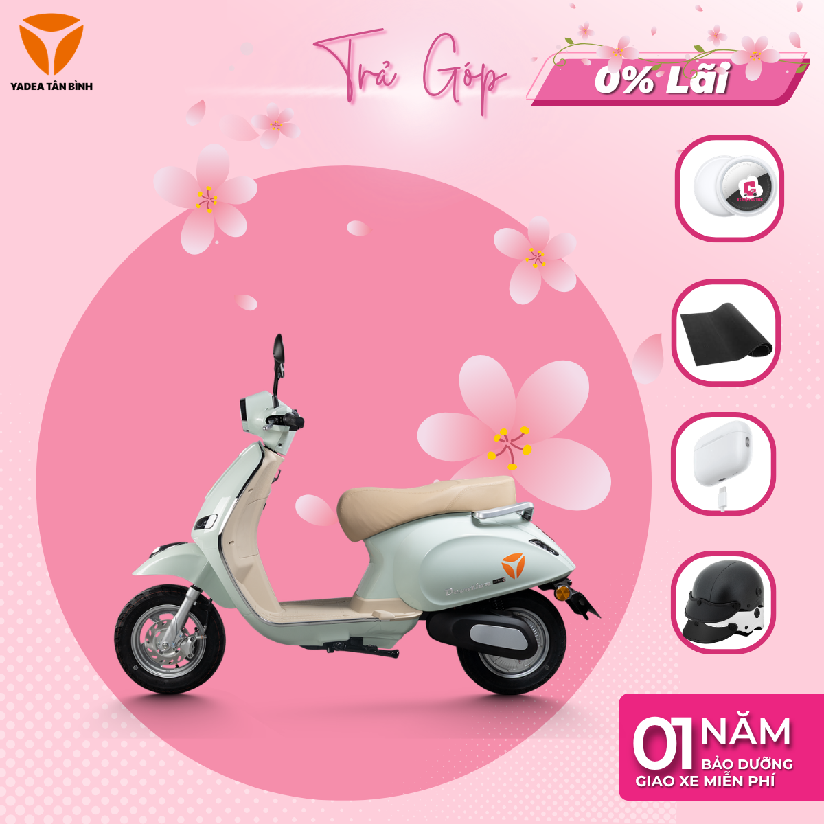Xe Máy Điện YADEA ODORA - 85KM 1 Lần Sạc