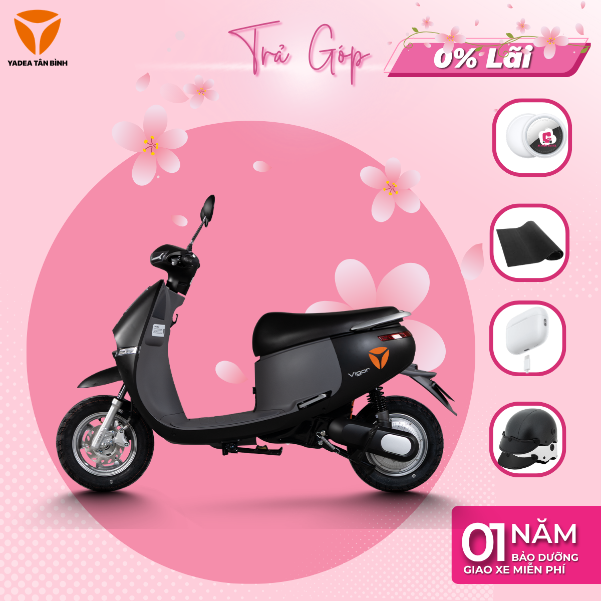 Xe Máy Điện YADEA VIGOR H - 1 LẦN SẠC ĐI ĐƯỢC 80KM - Xediencutiee