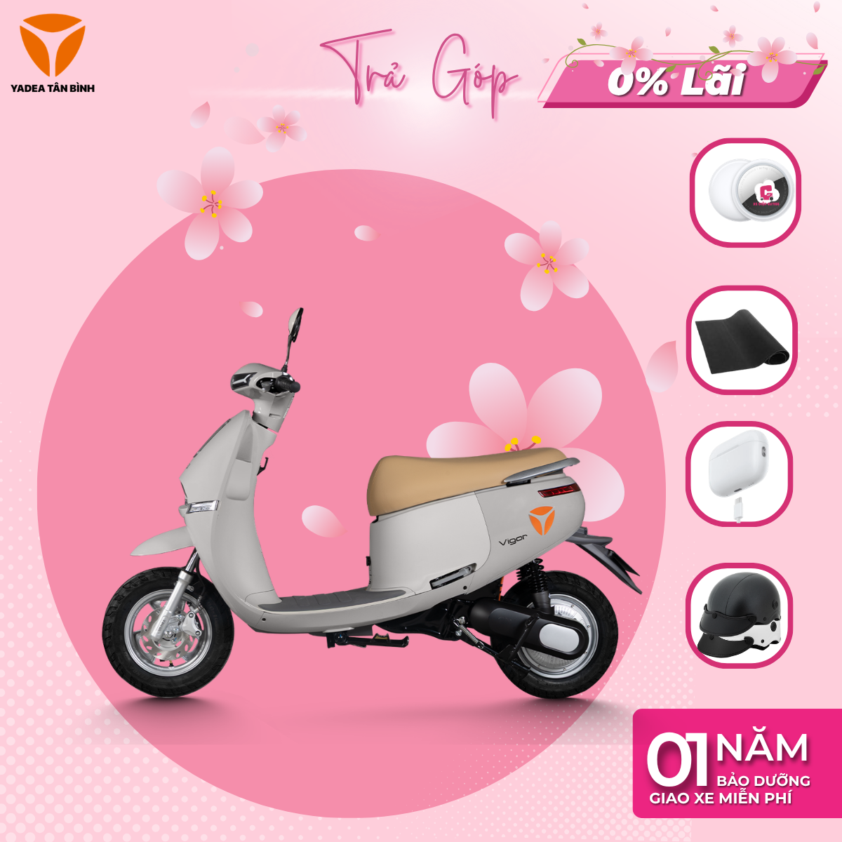 Xe Máy Điện YADEA VIGOR H - 1 LẦN SẠC ĐI ĐƯỢC 80KM - Xediencutiee