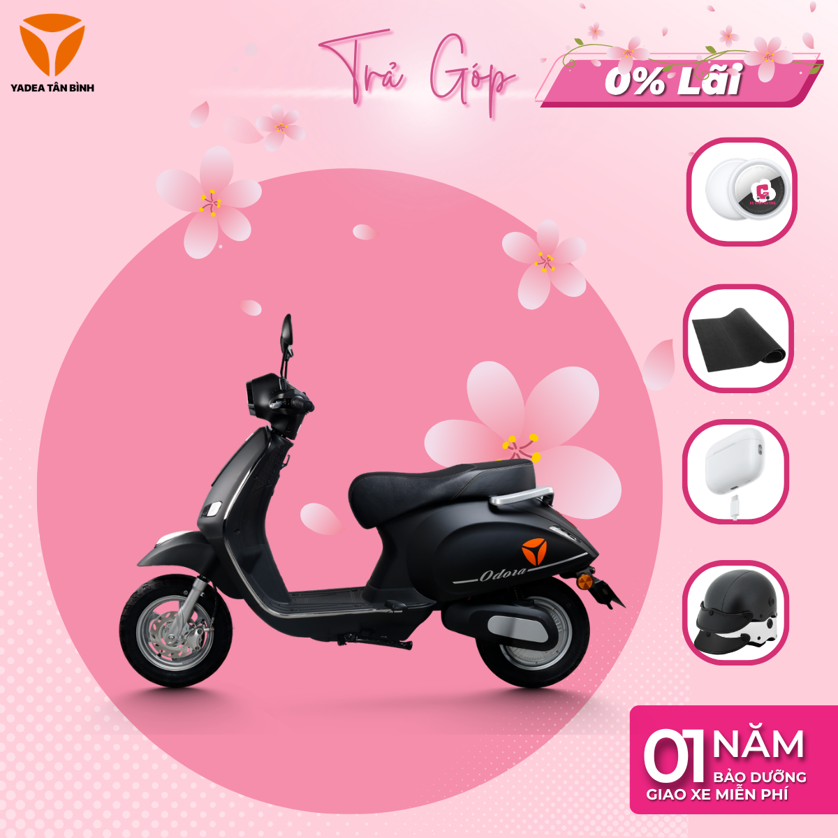 Xe Máy Điện YADEA ODORA - 85KM 1 Lần Sạc