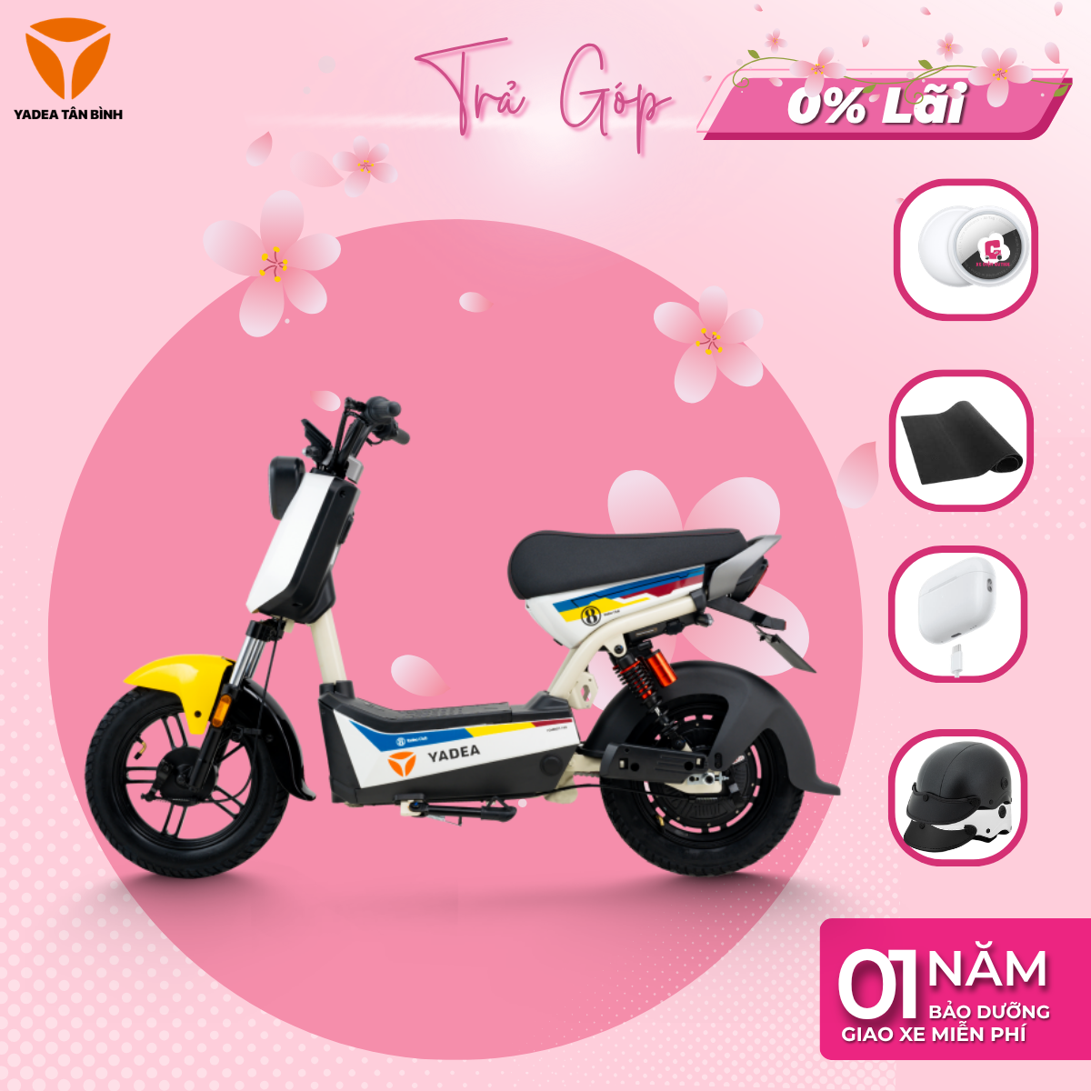 Xe Máy Điện YADEA XBULL - 1 Lần Sạc Đầy 70KM - Xediencutiee