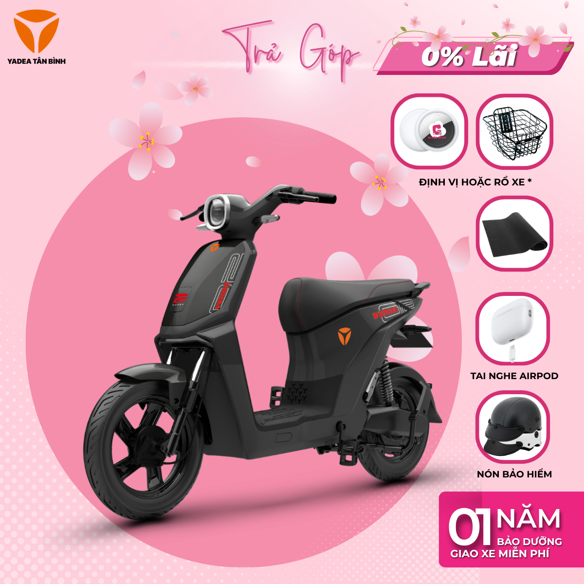 Xe Máy Điện YADEA VKOO - 1 LẦN SẠC ĐI ĐƯỢC 65KM - Xediencutiee