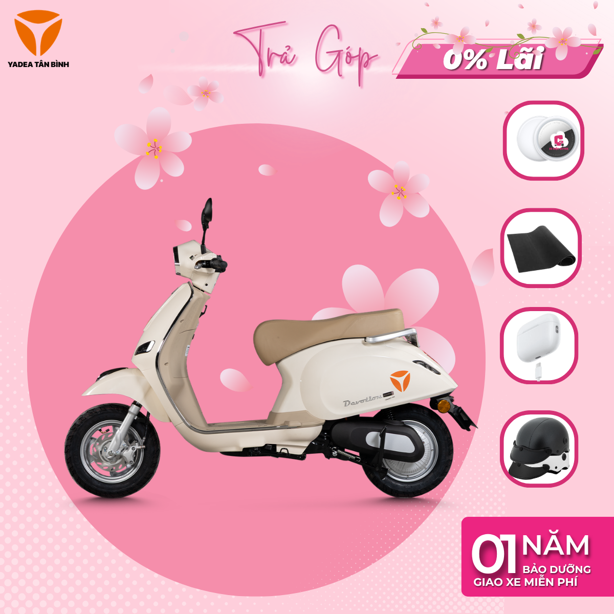 Xe Máy Điện YADEA ODORA - 85KM 1 Lần Sạc