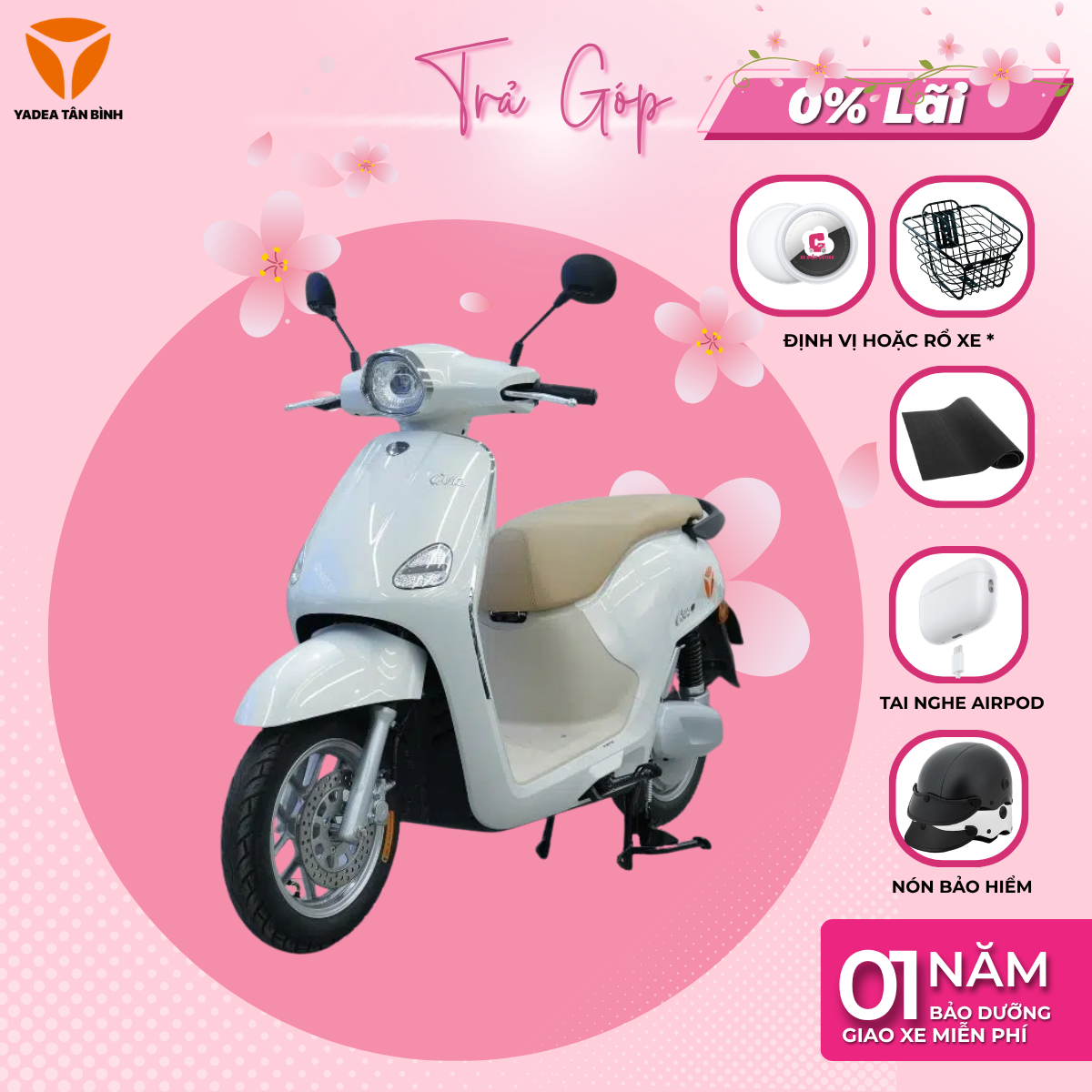 Xe Máy Điện YADEA OSTA H+  - 1 LẦN SẠC ĐI ĐƯỢC 120KM - Xediencutiee