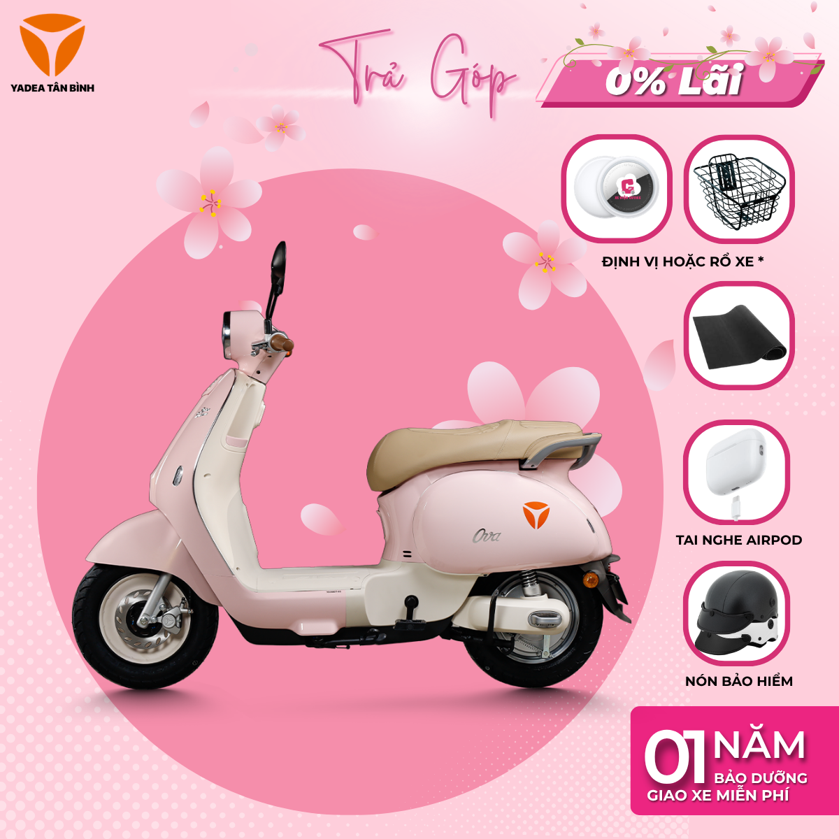 Xe Máy Điện YADEA OVA  - 1 LẦN SẠC ĐI ĐƯỢC 80KM - Xediencutiee