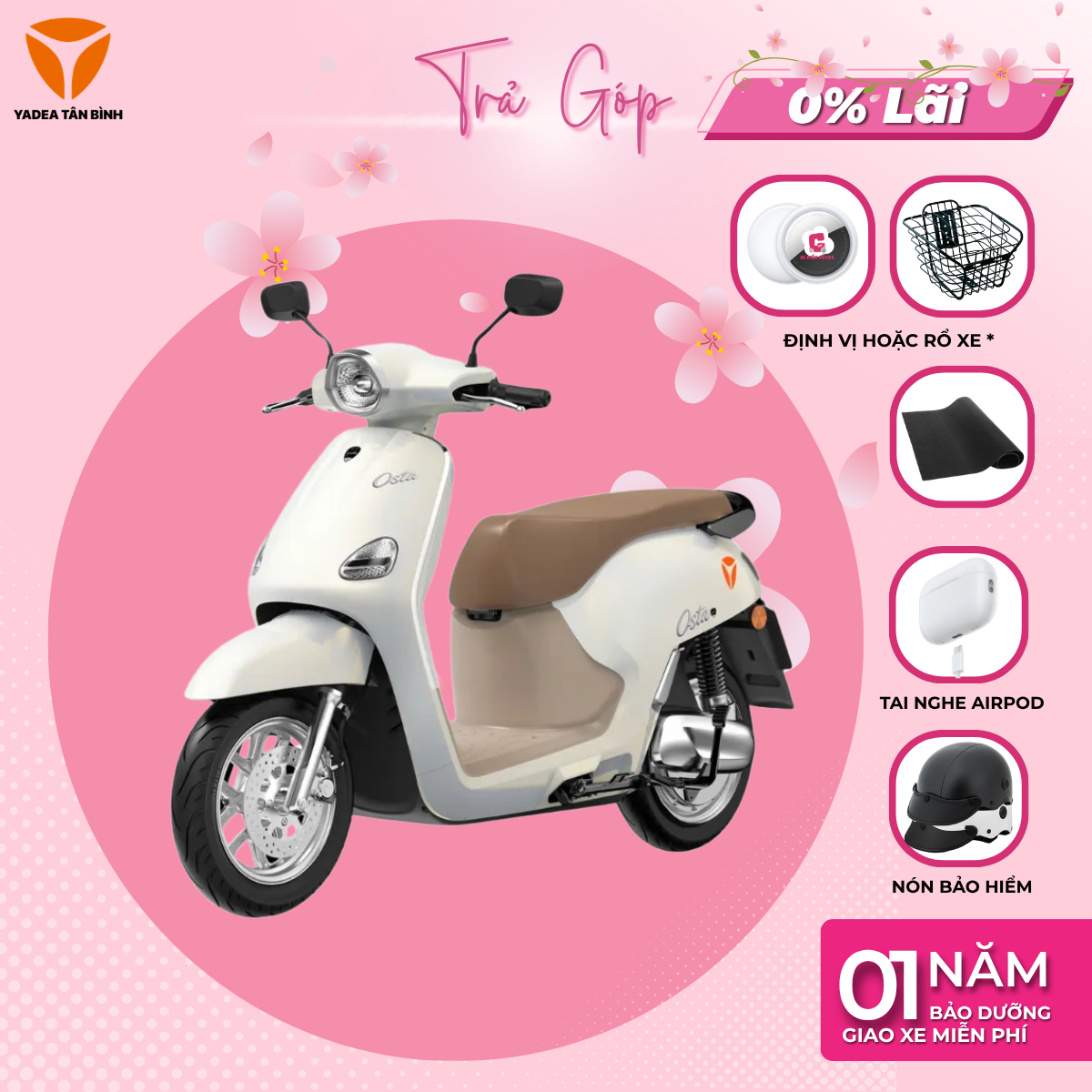 Xe Máy Điện YADEA OSTA P  - 1 LẦN SẠC ĐI ĐƯỢC 180KM - Xediencutiee