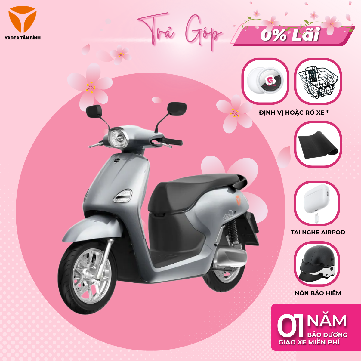 Xe Máy Điện YADEA OSTA H+  - 1 LẦN SẠC ĐI ĐƯỢC 120KM - Xediencutiee