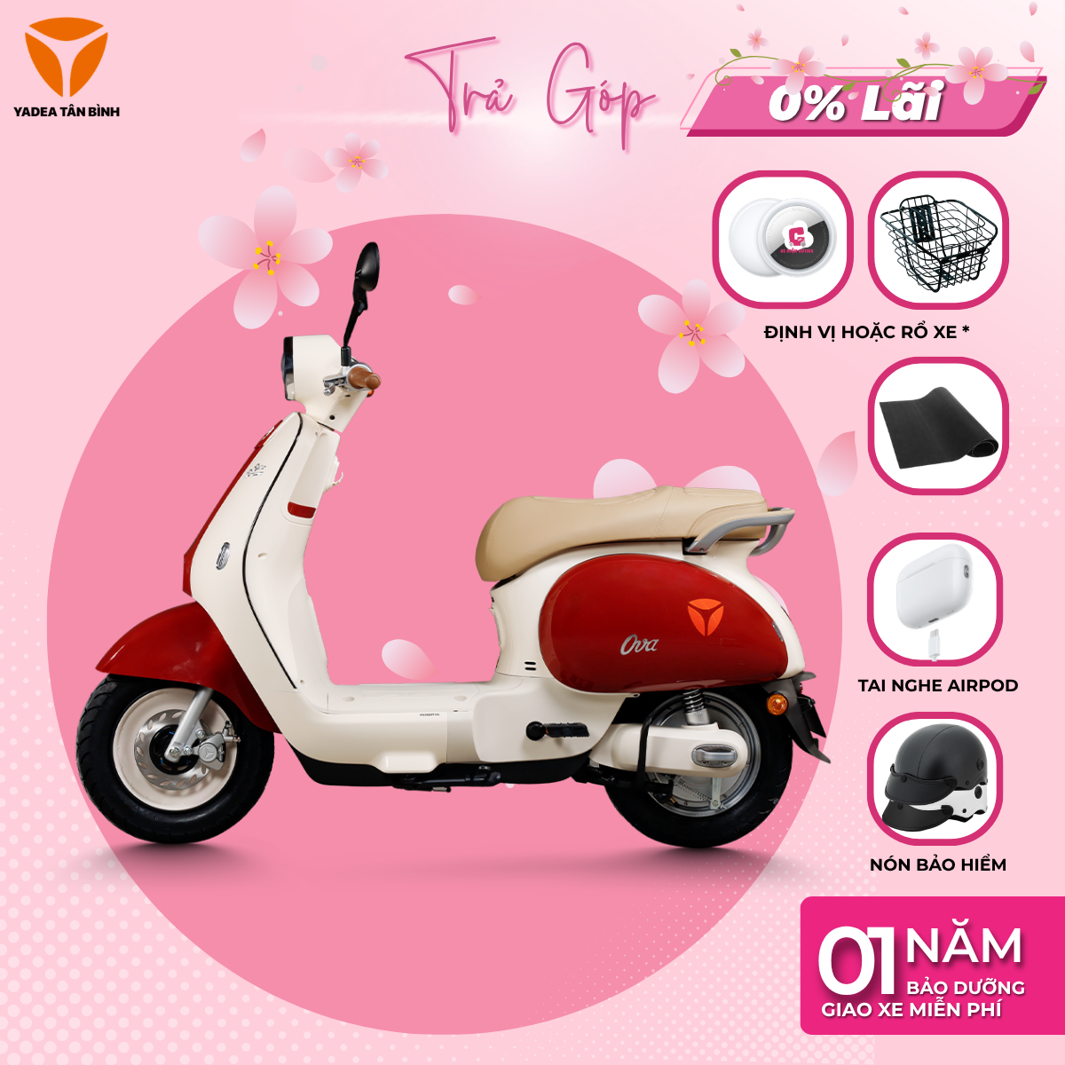 Xe Máy Điện YADEA OVA  - 1 LẦN SẠC ĐI ĐƯỢC 80KM - Xediencutiee