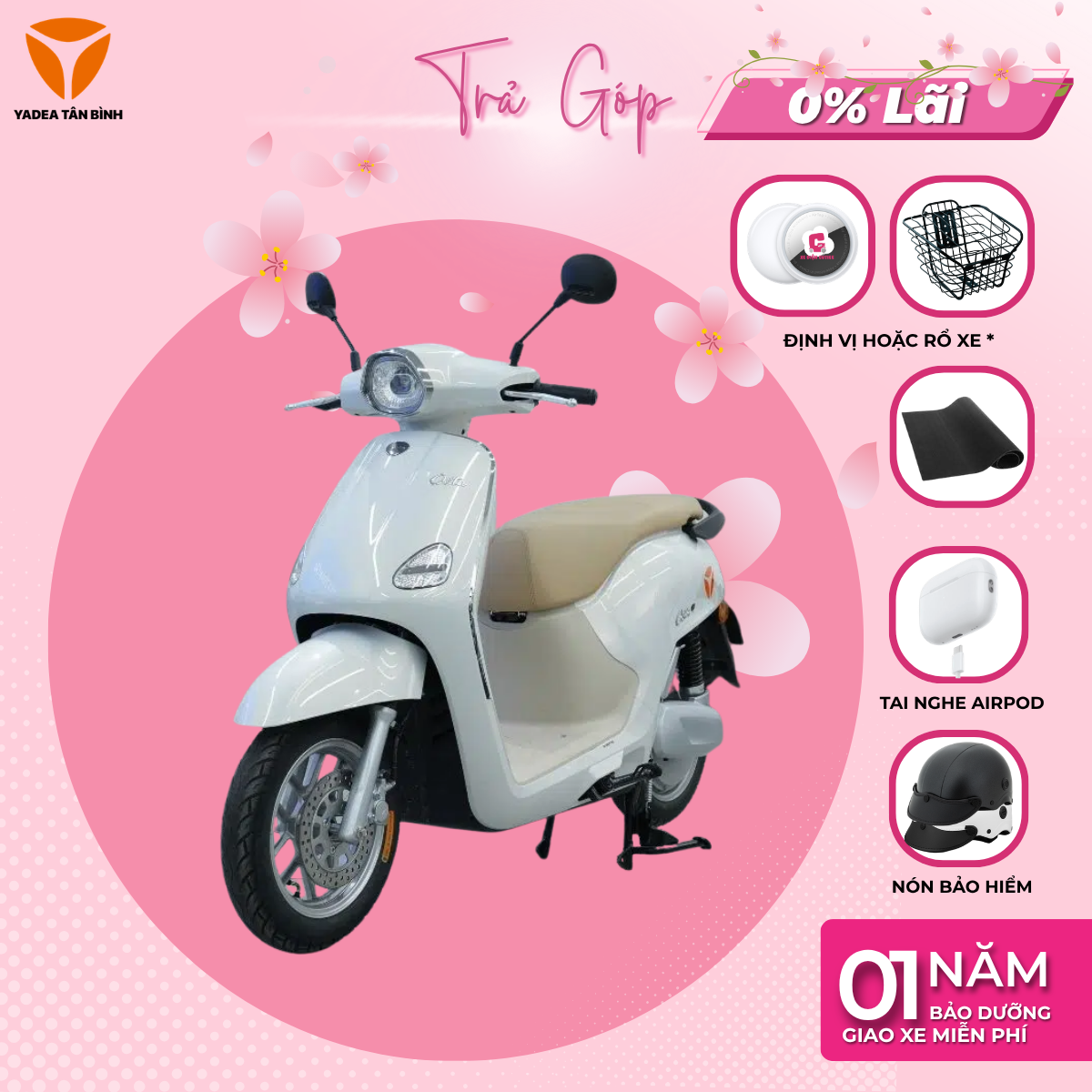 Xe Máy Điện YADEA OSTA P  - 1 LẦN SẠC ĐI ĐƯỢC 180KM - Xediencutiee