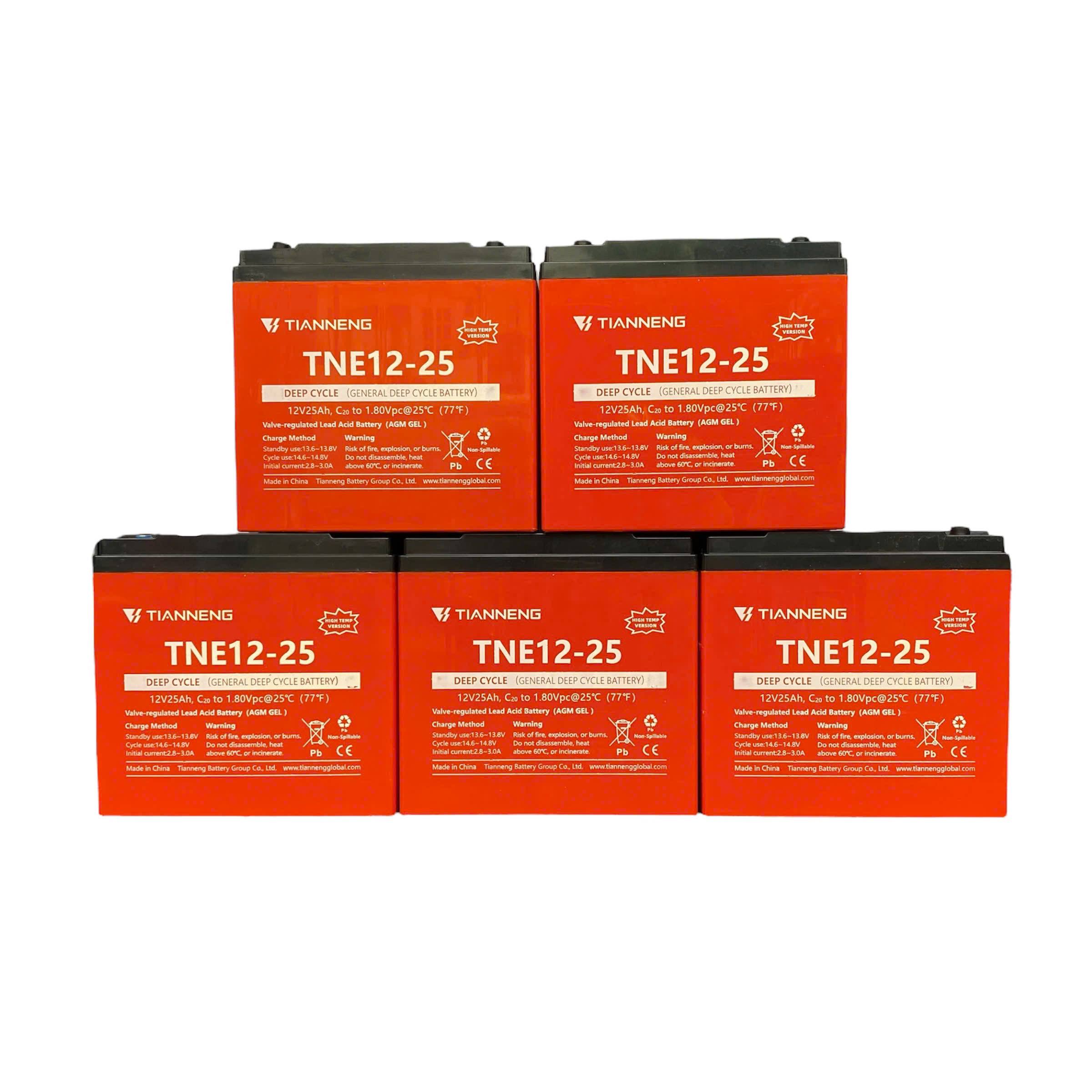 Ắc quy Thiên Năng chịu nhiệt 60V – 25Ah (Bộ 4 bình)