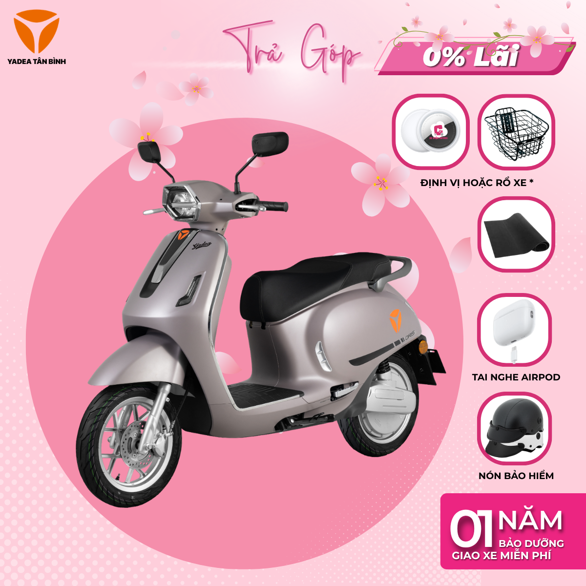 Xe Máy Điện YADEA ORIS - 100KM 1 Lần Sạc