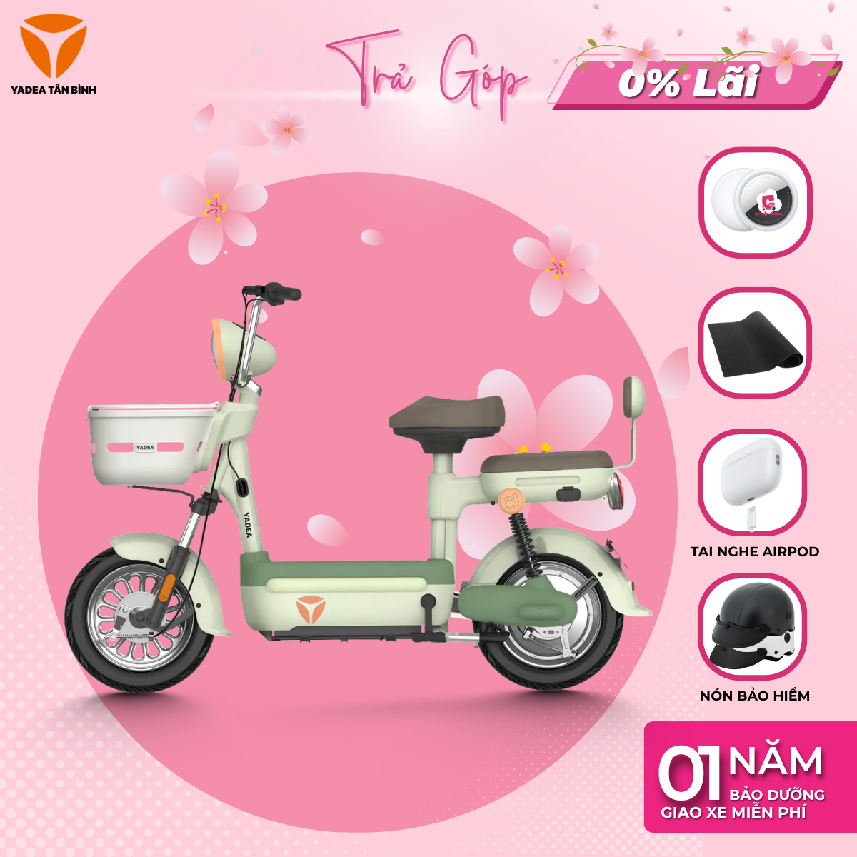 Xe Máy Điện YADEA IFUN - 45KM 1 Lần Sạc