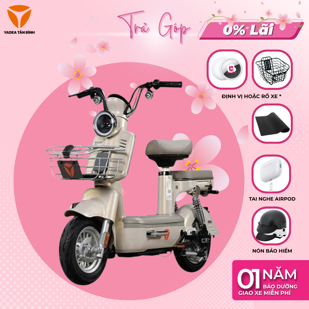 Xe Máy Điện YADEA I8- 70KM 1 Lần Sạc