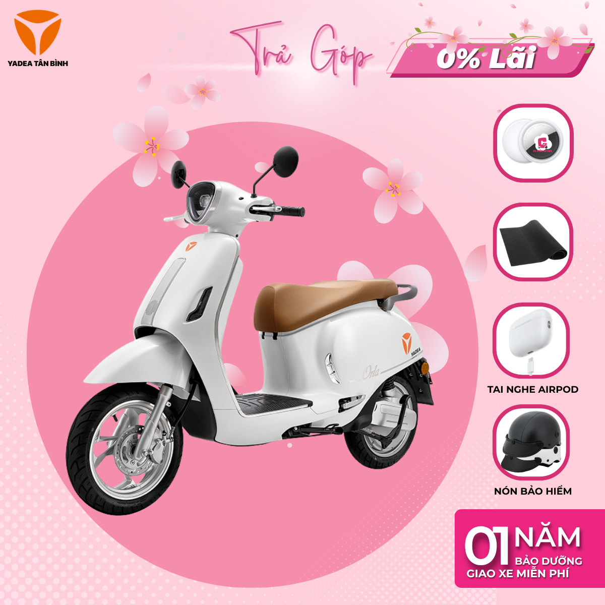 Xe Máy Điện YADEA ORLA - 65KM 1 Lần Sạc