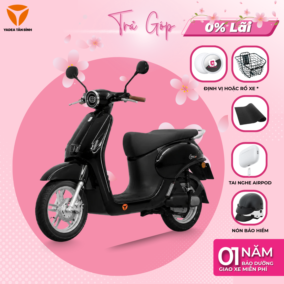 Xe Máy Điện YADEA OMEE - 90KM 1 Lần Sạc