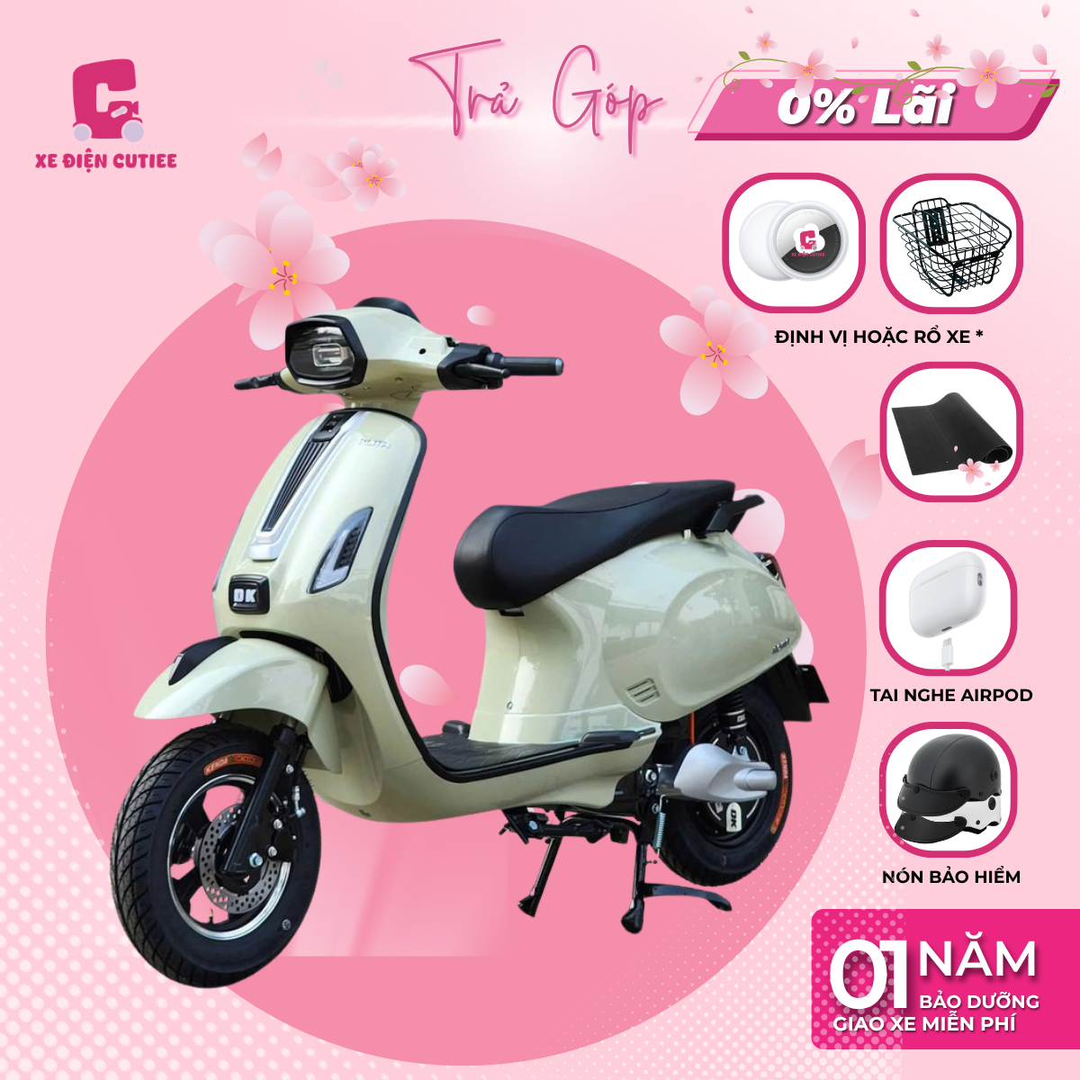 Xe Điện DK ROMA GT - Chính Hãng DK BIKE - Xe Điện Cutiee